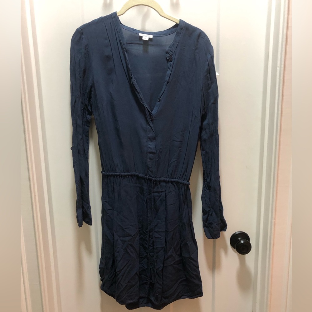 Splendid Navy Tie Waist Dress